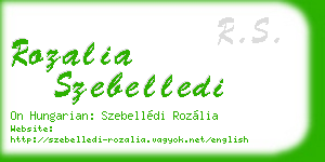 rozalia szebelledi business card