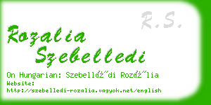 rozalia szebelledi business card